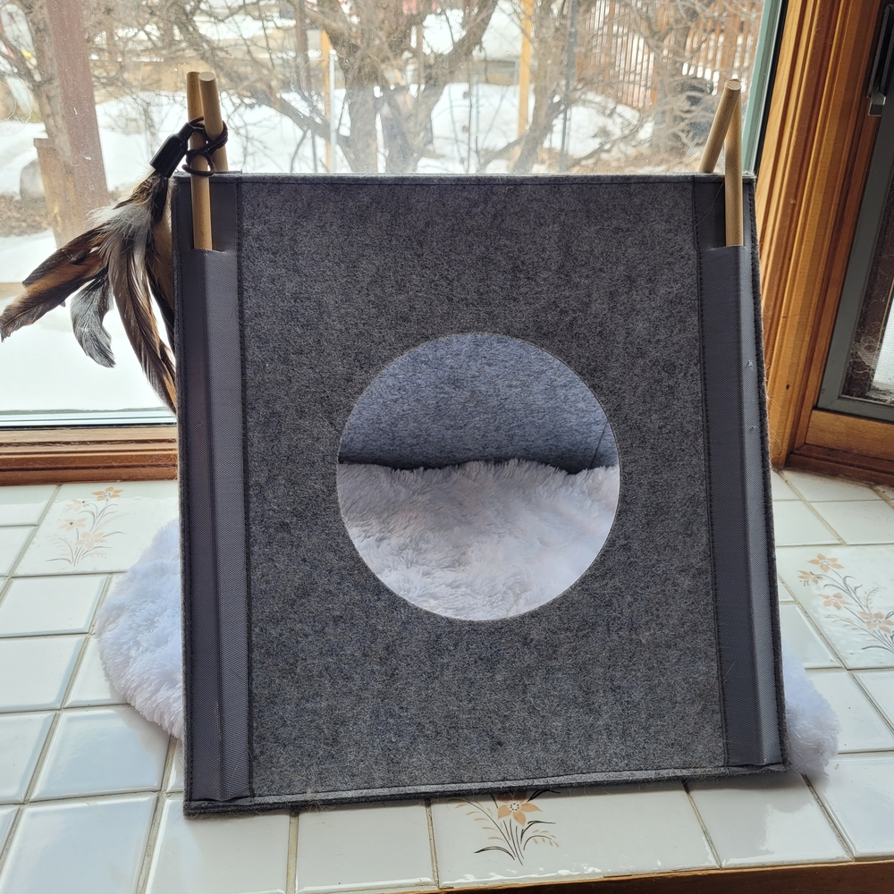 Gray Felt Pet Teepee